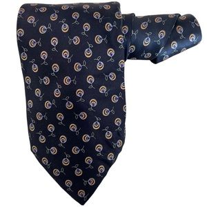 Italo Ferretti Silvi Marina‎ Hand Made 100% Silk Tie. Abstract Floral Pattern.